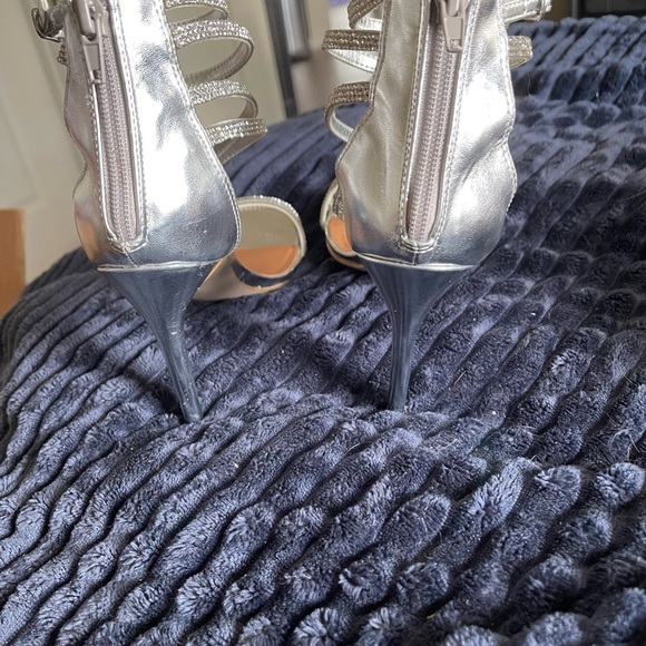 Steve Madden Silver Rhinestone Heels - Picture 5 of 5